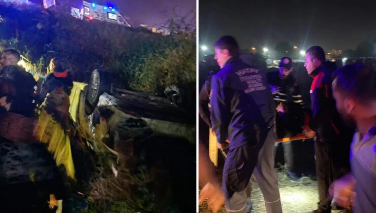 Hatay’da kaçak göçmenleri taşıyan otomobil Asi Nehri’ne devrildi: 9 yaralı