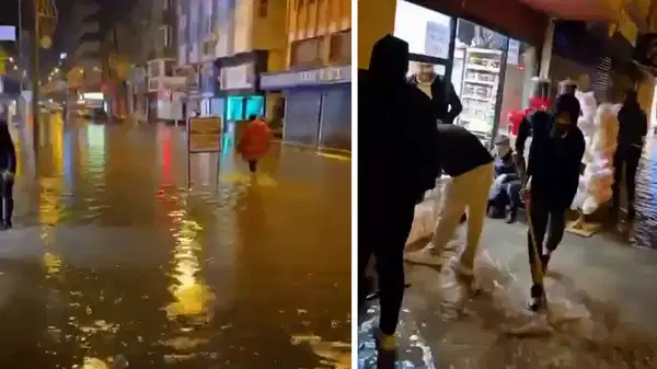 Hatay’da sağanak: Cadde ve sokaklar göle döndü!