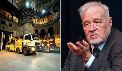 İlber Ortaylı, Ayasofya’daki skandal görüntülere tepki gösterdi: ‘Anthemios’a mı sordular Mimar Sinan’a mı?’