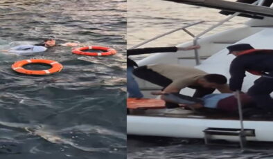 İstanbul Boğazı’nda hareketli anlar… Turist vapurdan denize düştü!