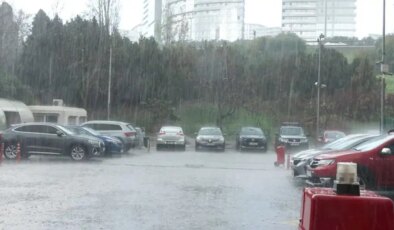 İstanbul’da aniden bastıran dolu sürprizi