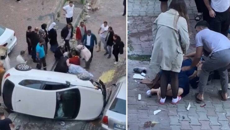 Kağıthane’de sokak savaş alanına döndü! Çocuklarını okula götürürken kaza yaptı: 2’si çocuk 4 yaralı