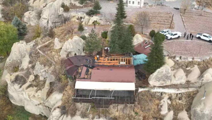 Kapadokya’da kaçak kafeye kepçe vuruldu