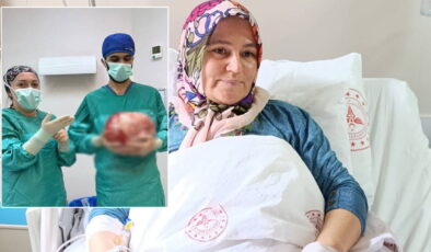 Karın ağrısıyla hastaneye gitti: 8,5 kiloluk kitle çıkarıldı!