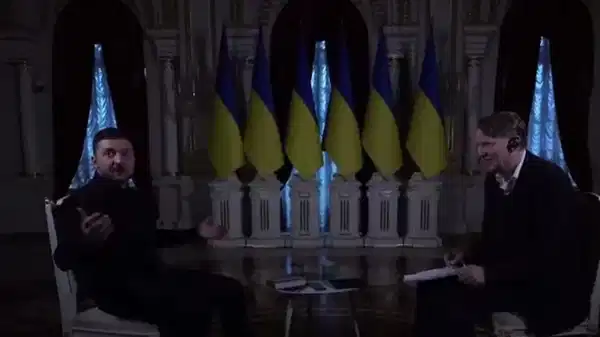 Kiev’de elektrik kesintisi: Zelenski’nin röportajı yarıda kaldı