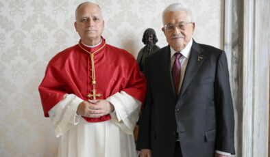 Mahmud Abbas, Papa 14’üncü Leo ile görüştü