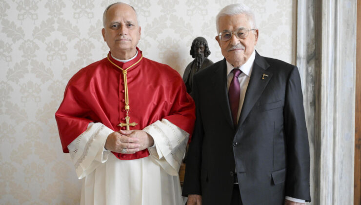 Mahmud Abbas, Papa 14’üncü Leo ile görüştü