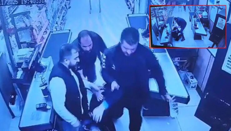‘Oğluma vurdun’ deyip saldırdı! Market çalışanları arasında arbede