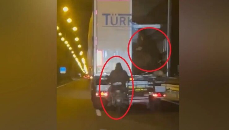 Seyir halindeki tırdan koyun hırsızlığı!