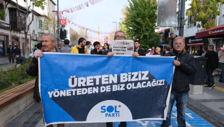 SOL Parti Uşak’ta yürüdü: ‘Memleketi teslim etmeyeceğiz’
