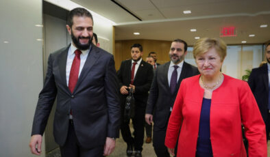 Suriye Cumhurbaşkanı Şara, Washington’da IMF Başkanı ile bir araya geldi