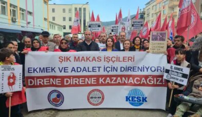 Tokat’ta “Ekmek ve Adalet” buluşması: Şık Makas işçileri hakları için miting düzenledi