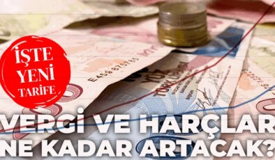 TÜİK yeniden değerleme oranını açıkladı: Vergi ve harçlar ne kadar artacak? İşte zamlı tarifeler…