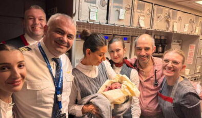 Türk Hava Yolları’nda uçağında doğum heyecanı