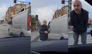 Ümraniye’de yol verme tartışması kamerada