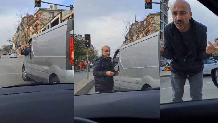 Ümraniye’de yol verme tartışması kamerada