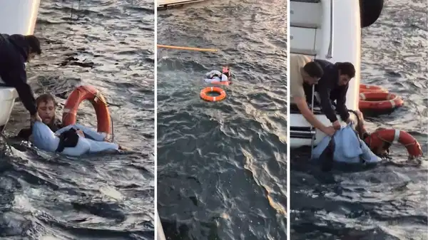 Üsküdar’da panik anları: Kadın yolcu feribottan düştü!