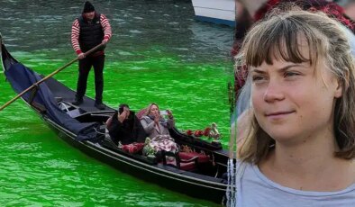 Venedik’i yeşile boyadılar: Greta Thunberg’e para cezası ve giriş yasağı