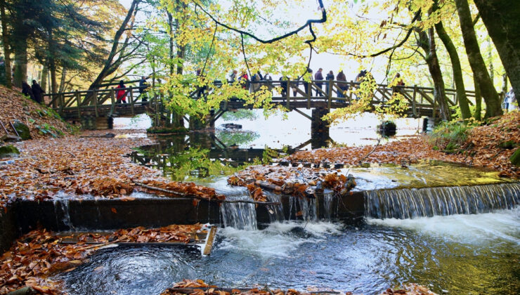 Yedigöller sonbaharda ziyaretçi akınına uğruyor