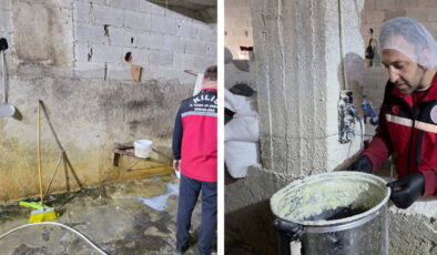 Yoğurt ve peynir imalathanesinde mide bulandıran görüntüler: Duvarlar da kazanlar da küf tutmuş!