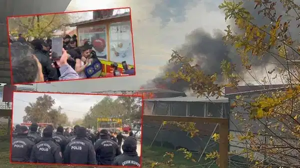 Adana’daki kaçak işletmeler yıkılmaya başladı: Bazı kişiler direnip iş yerlerini yaktı