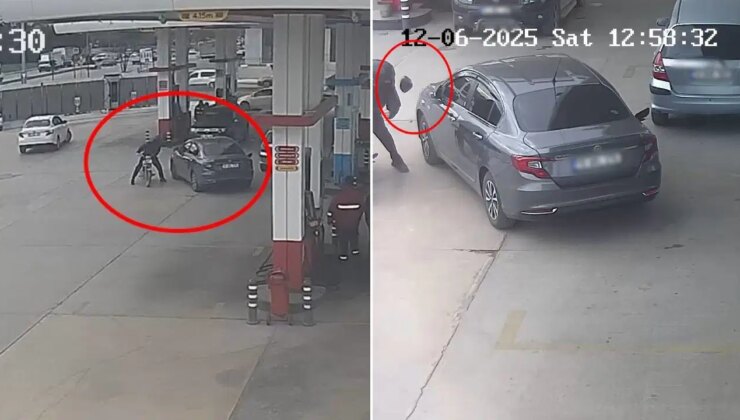 Anbean kaydedildi… Kendisini uyaran sürücünün otomobilinin aynasını kırdı!