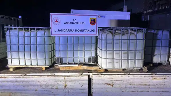 Ankara’da 5 ton etil alkol ele geçirildi