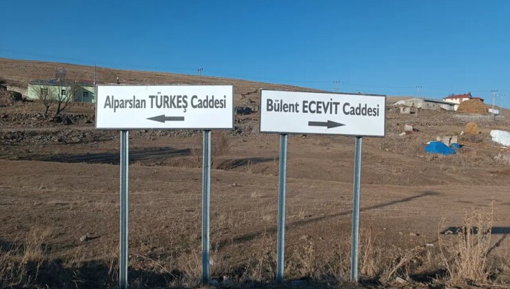 Ardahan’da iki farklı tabela: Sola dönünce Türkeş, sağa dönünce Ecevit