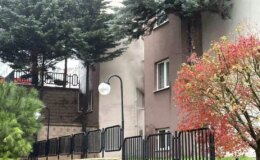 Arnavutköy’de Kiptaş konutlarında yangın paniği blok boşaltıldı