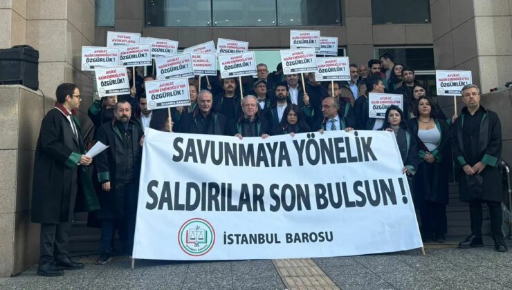 Avukatlardan Çağlayan’da açıklama: ‘İstanbul Barosu ve avukatlar, hiçbir zaman soruşturma ve tutuklama tehdidine boyun eğmeyecekler!’