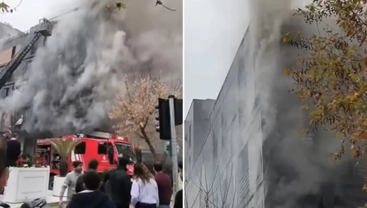 Bağdat Caddesi’nde 5 katlı binada yangın! Alevler her yeri sardı