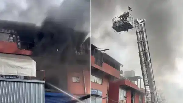 Başakşehir’de plastik imalathanesinde yangın!