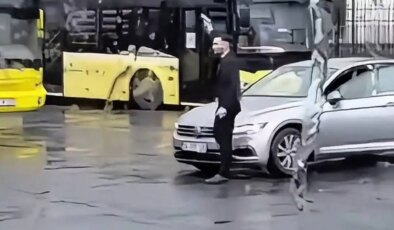 Beşiktaş’ta otobüs durağında havaya ateş açtı: Arkadaşına cep telefonuyla kaydettirdi