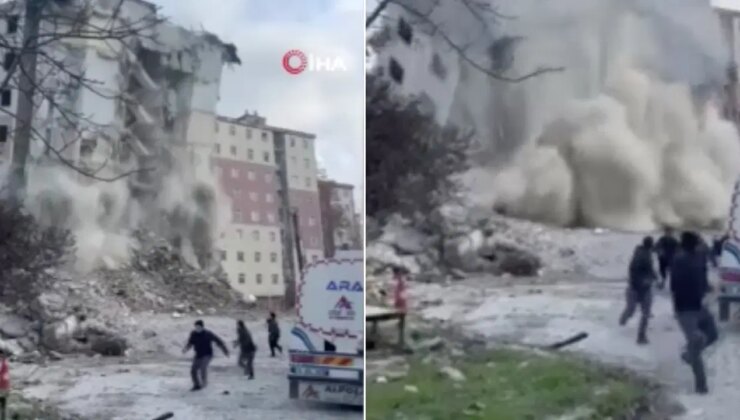 Beylikdüzü’nde bina çöktü: Çocuklar son anda kurtuldu!