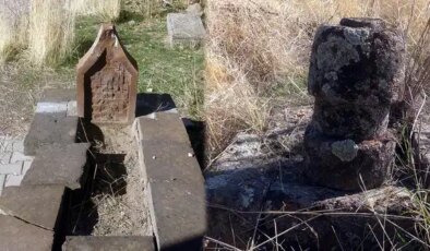 Defineciler, tarihi Haydar Baba Mezarlığı’nı talan etti