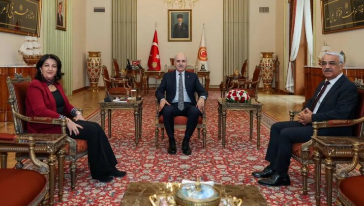 DEM Parti heyeti TBMM Başkanı Numan Kurtulmuş’u ziyaret etti