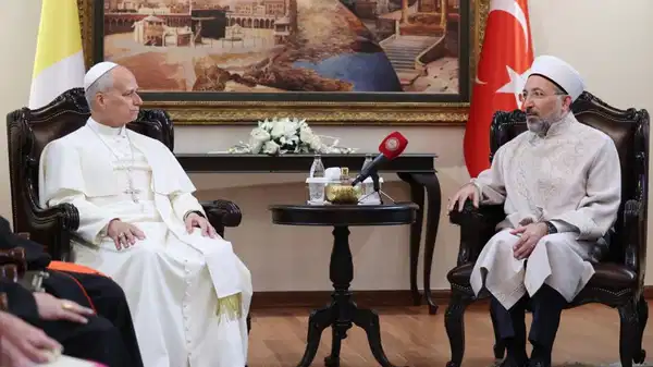Diyanet İşleri Başkanı Arpaguş, Papa 14. Leo ile görüştü