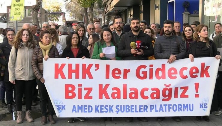 Diyarbakır’da 150’nci KHK eylemi: ‘Hukuksuzluk yargı eliyle sürdürülüyor’