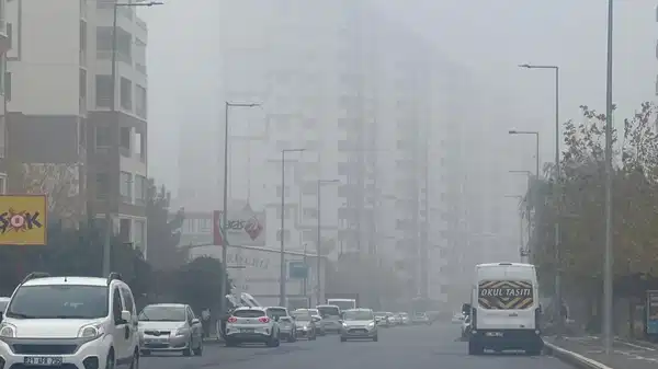 Diyarbakır’da sis ulaşımı olumsuz etkiledi