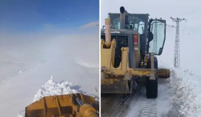 Erzurum ve Kars’ta kar yağışı nedeniyle 66 yerleşim yerinin yolu kapandı