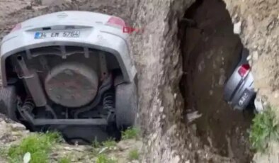 Esenyurt’ta obruk… Araç içinde kayboldu: ‘Hiç üzülmedim, hatta sevindim’
