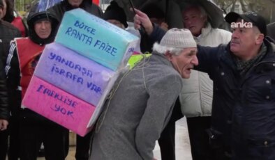 EYT’lilerden İstanbul’da eylem: ‘En düşük emekli maaşının 50 bin liraya çekilerek, seyyanen 35 bin lira zam istiyoruz’