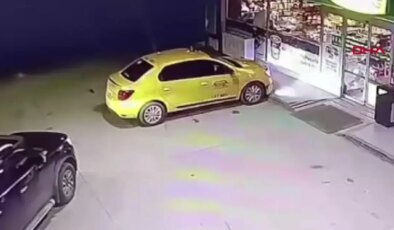 Gasbettiği taksiyle kaza yaptı! Yaya olarak kaçmaya çalışırken yakalandı