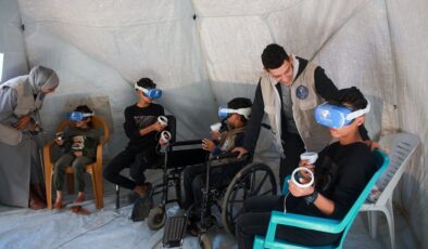 Gazze’de savaş travması yaşayan çocuklar sanal gerçeklikle rehabilite ediliyor