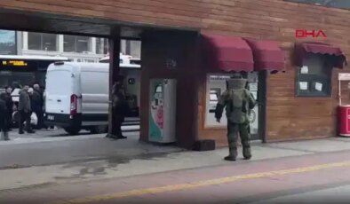 Halk otobüsü durağında bomba paniği: Ekipler harekete geçti