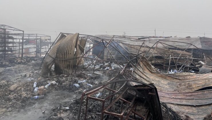 Irak’ta mülteci kampında yangın: 30’dan fazla dükkan kül oldu