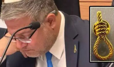 İsrail Meclisi’nde tartışmalı idam tasarısı: Bakan ‘yağlı urgan’ rozeti taktı!