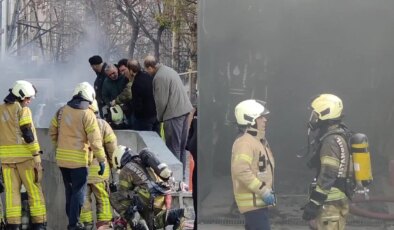 İstanbul Bağcılar’da 4 katlı iş hanında yangın!