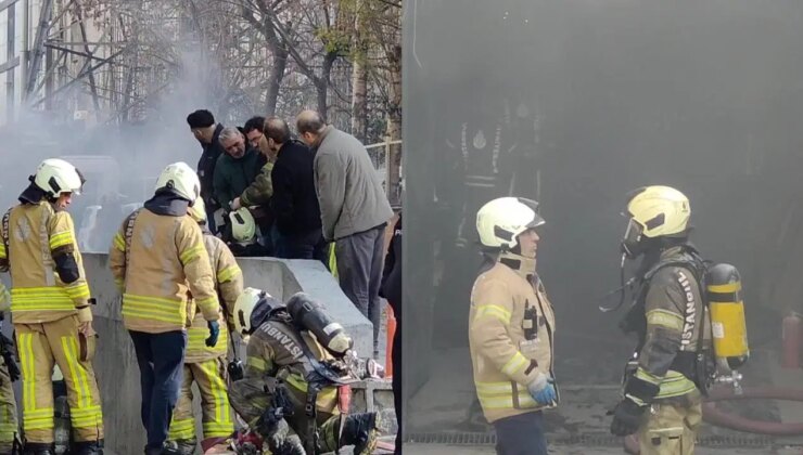 İstanbul Bağcılar’da 4 katlı iş hanında yangın!