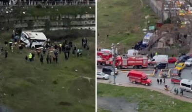 İstanbul Esenyurt’ta işçi servisi şarampole yuvarlandı! Ölü ve yaralılar var